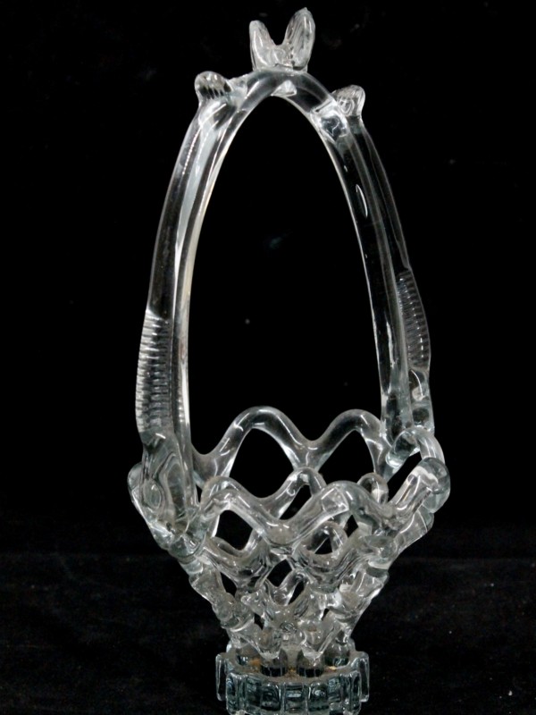Vintage Glazen Mandje (Art. 4428)